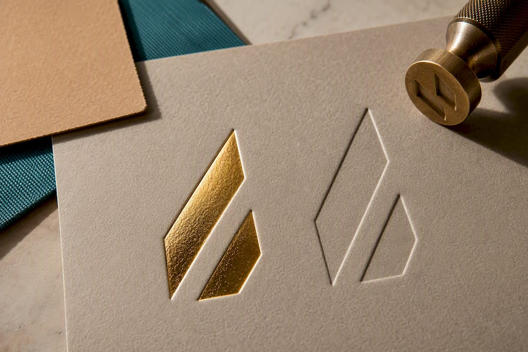 Foil and deboss details on packaging material
