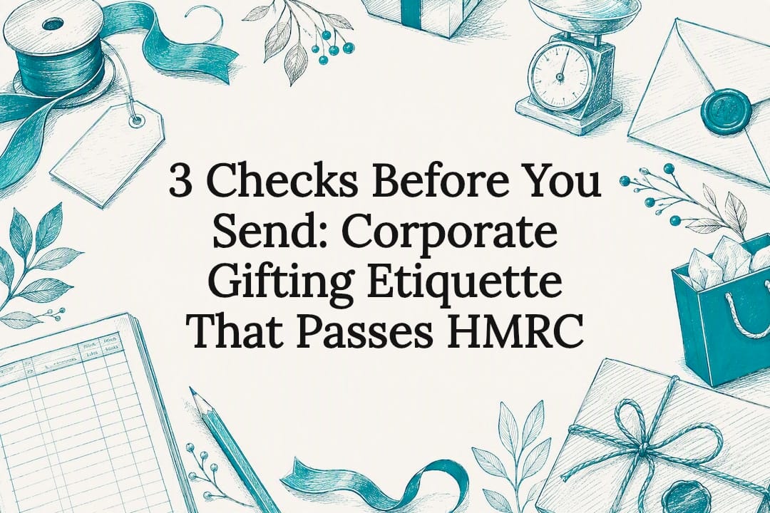 Decorative corporate gifting etiquette title card
