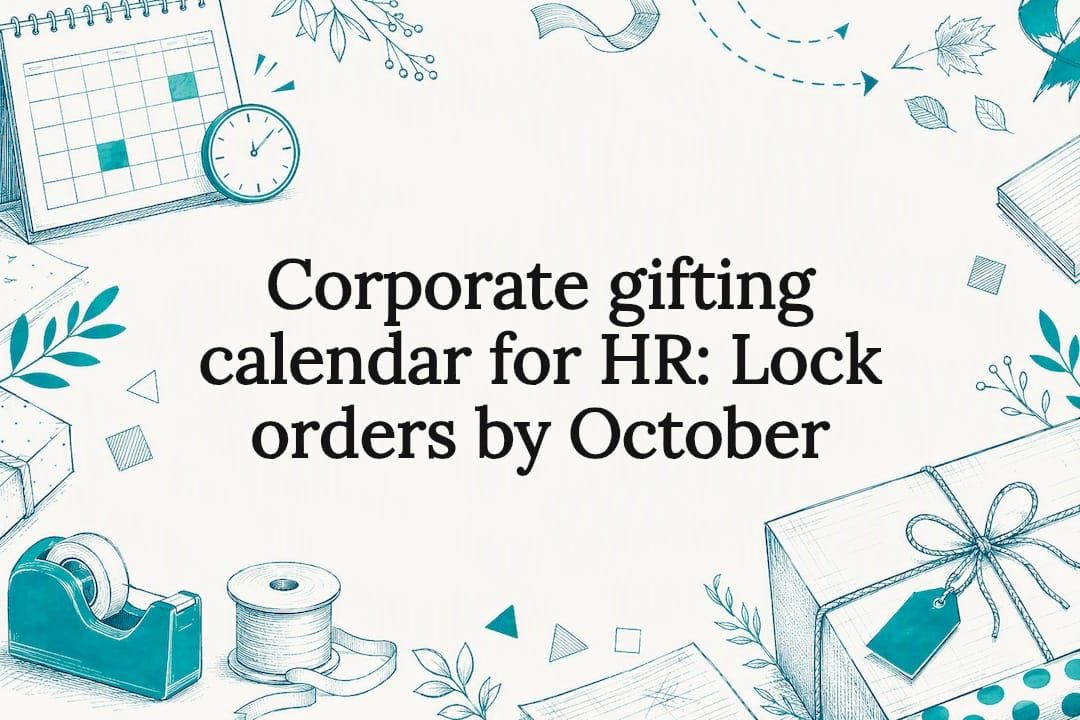 Decorative corporate gifting calendar title card