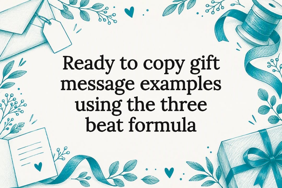 Decorative gift message title card