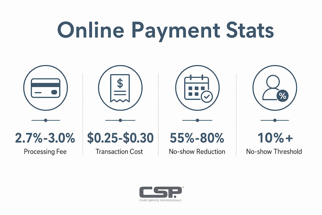 Infographic showing key online payment statistics