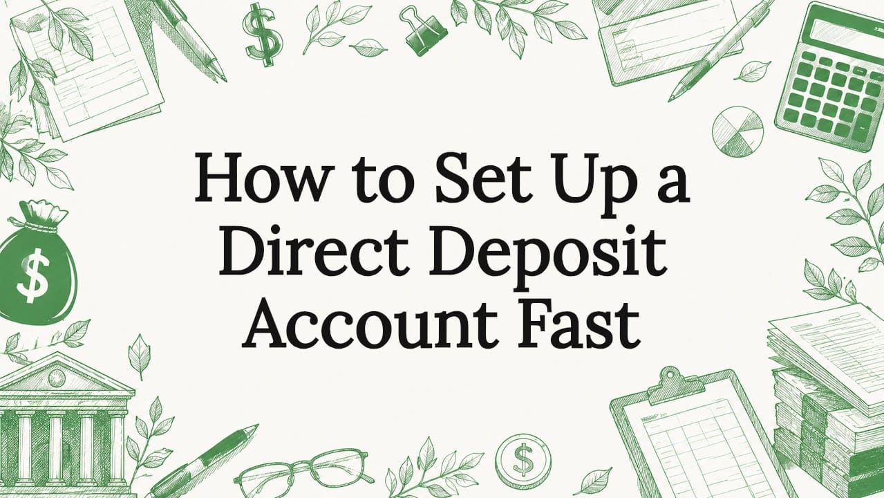 How to Set Up a Direct Deposit Account Fast