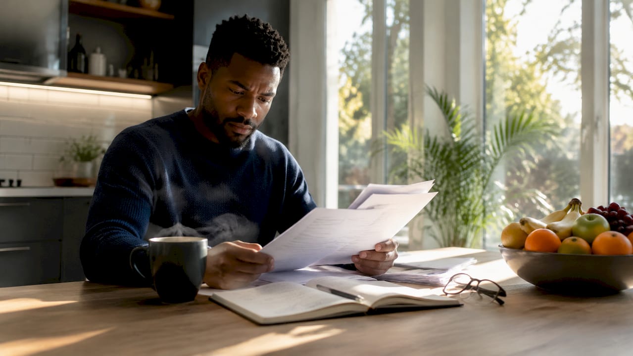 Tenant reviewing landlord safety certificates documents