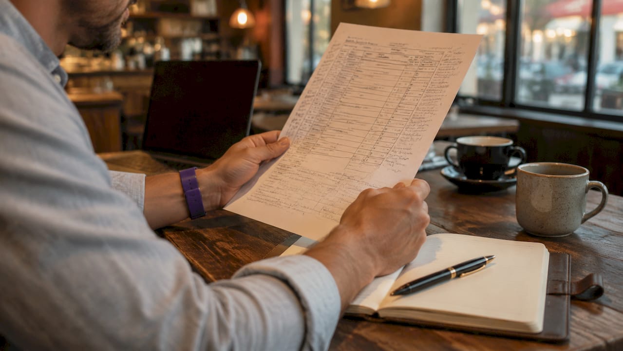 Hands holding Statement of Applicability document