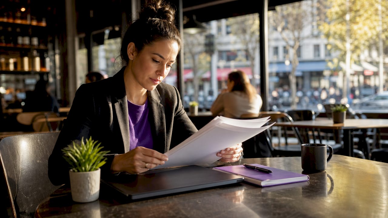 Professional reviewing cryptography compliance documents