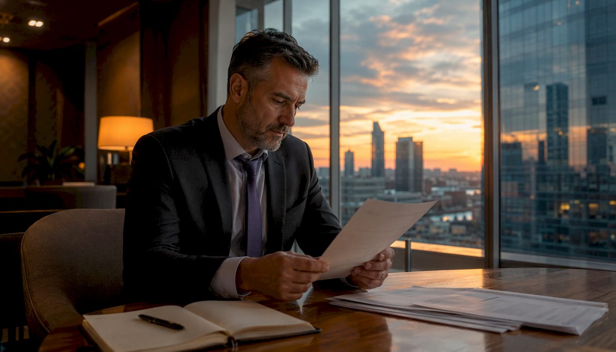 Compliance officer reviewing cloud risk documents