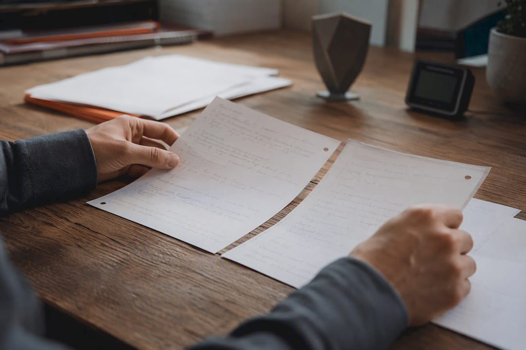 Hands drafting ISO 27001 procedures and evidence templates