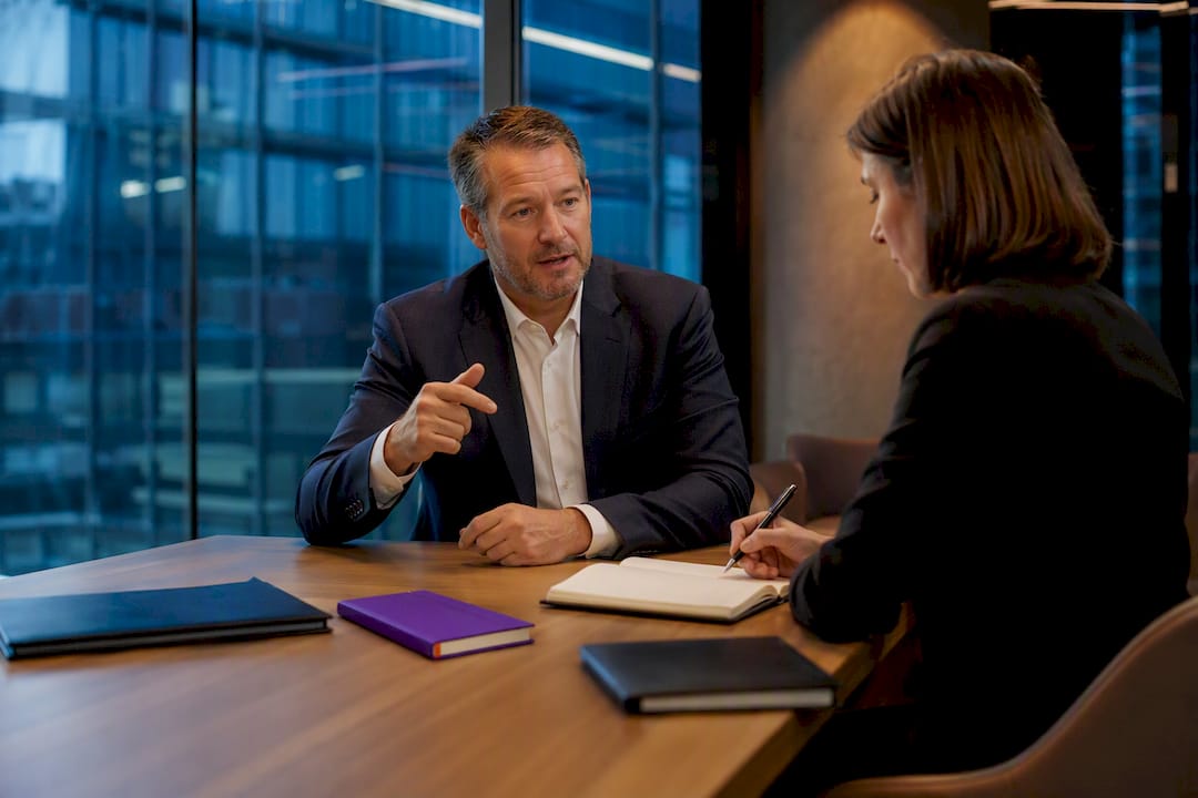 Executive sponsor reviewing ISO security decisions