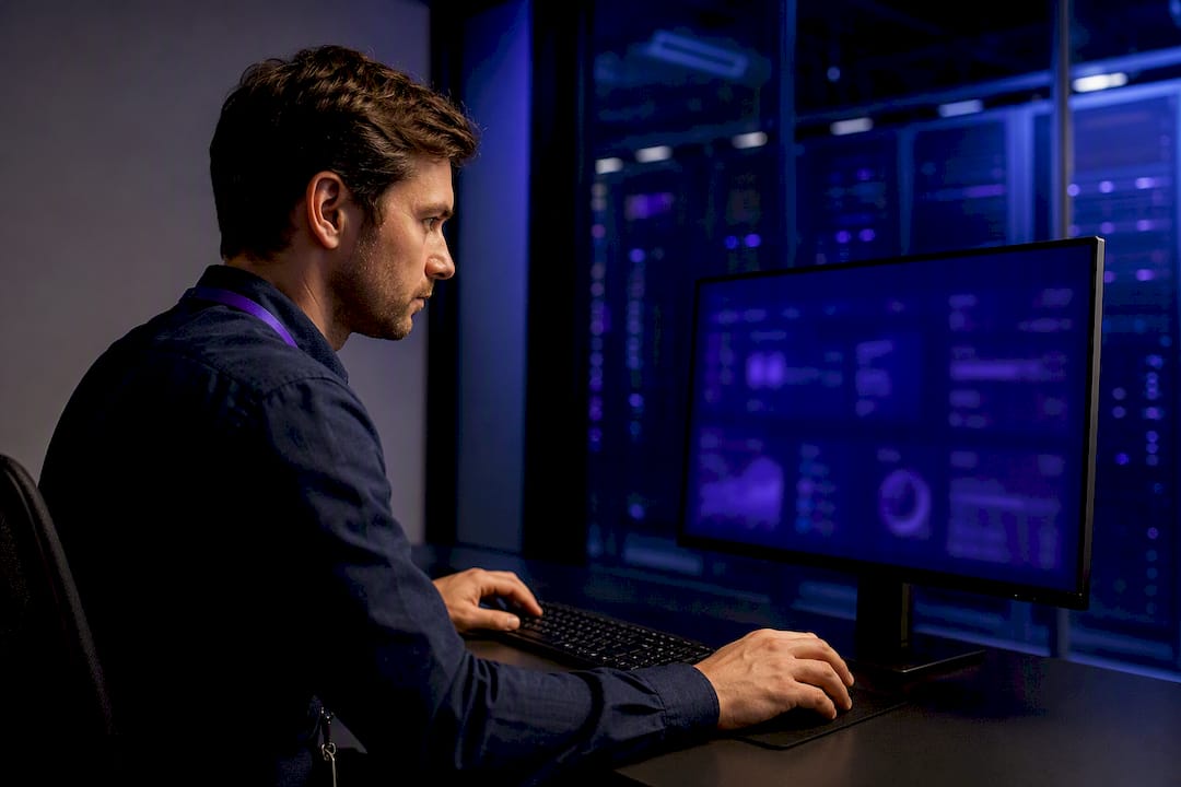 Analyst reviewing cloud control evidence