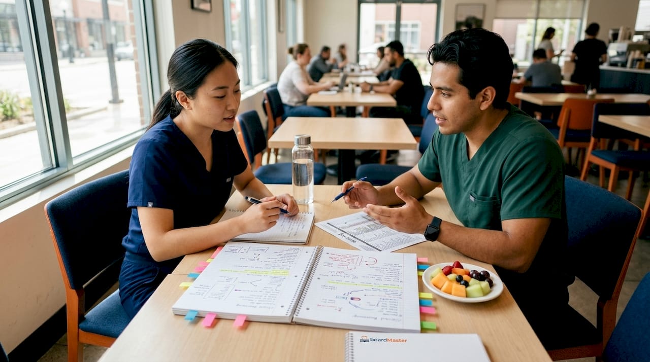 Students analyzing clinical reasoning errors