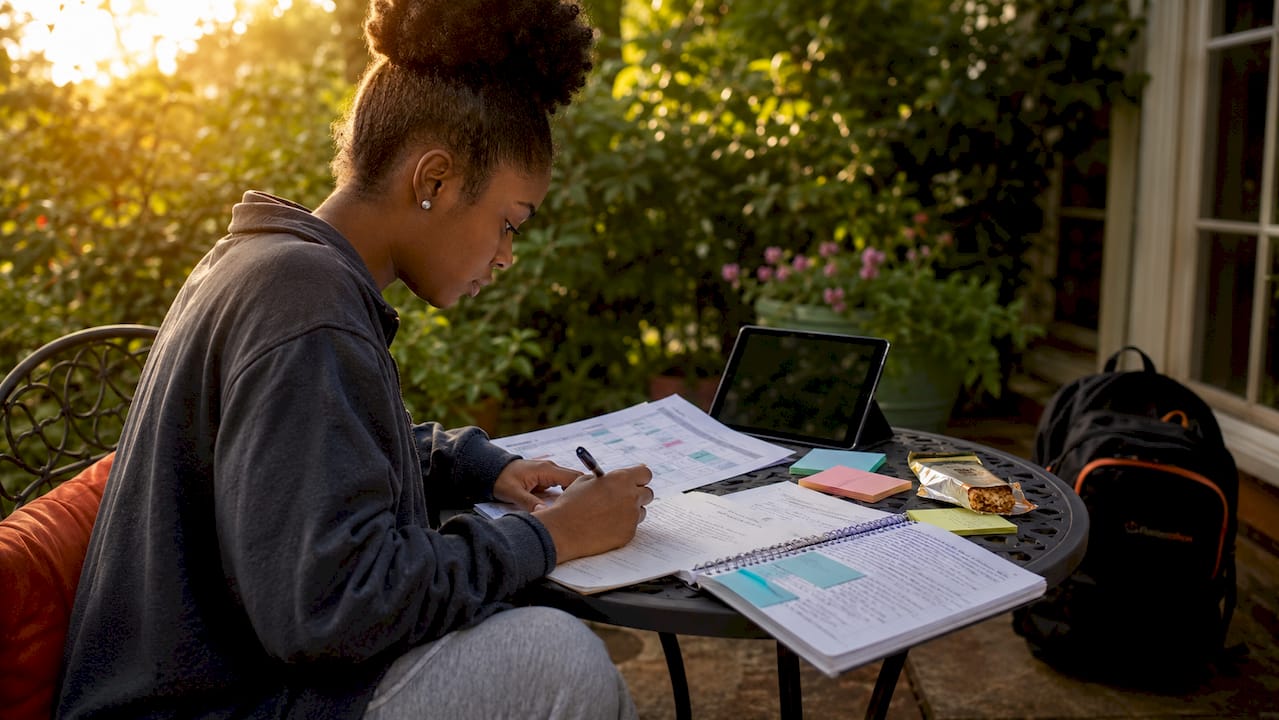 Student planning USMLE study with question banks