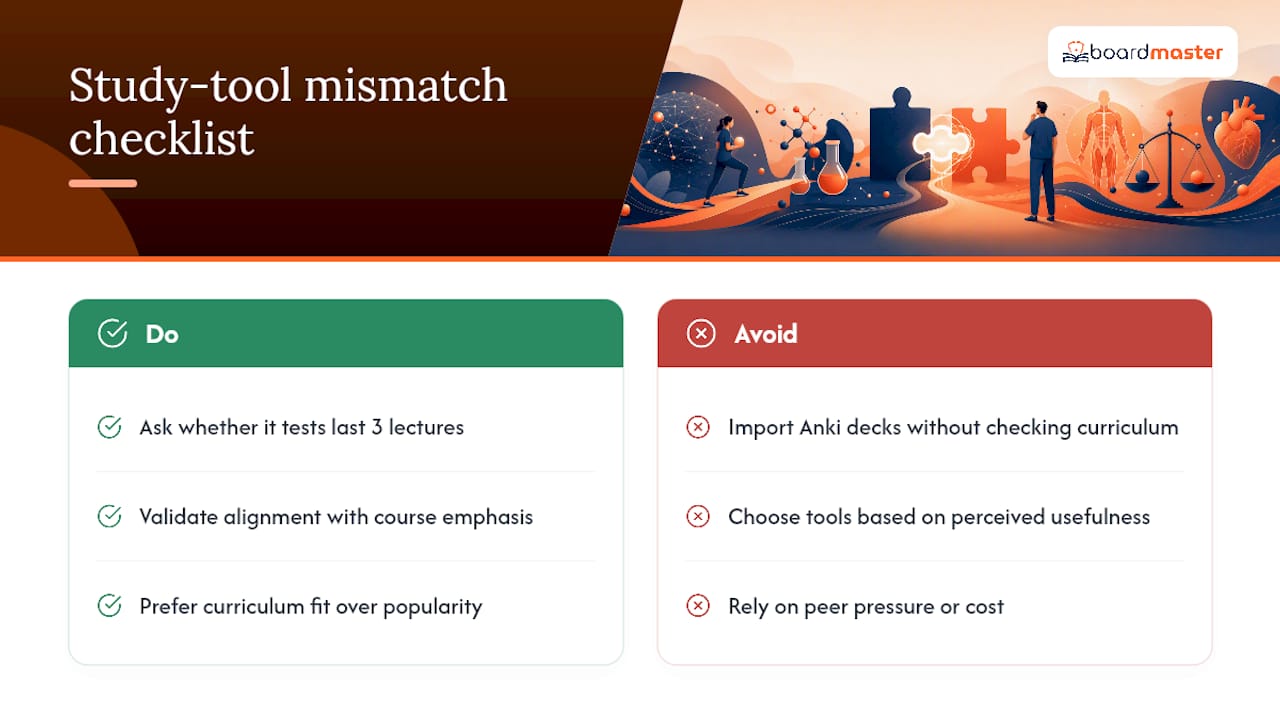 What is study-tool mismatch, and why does it happen? — overview diagram