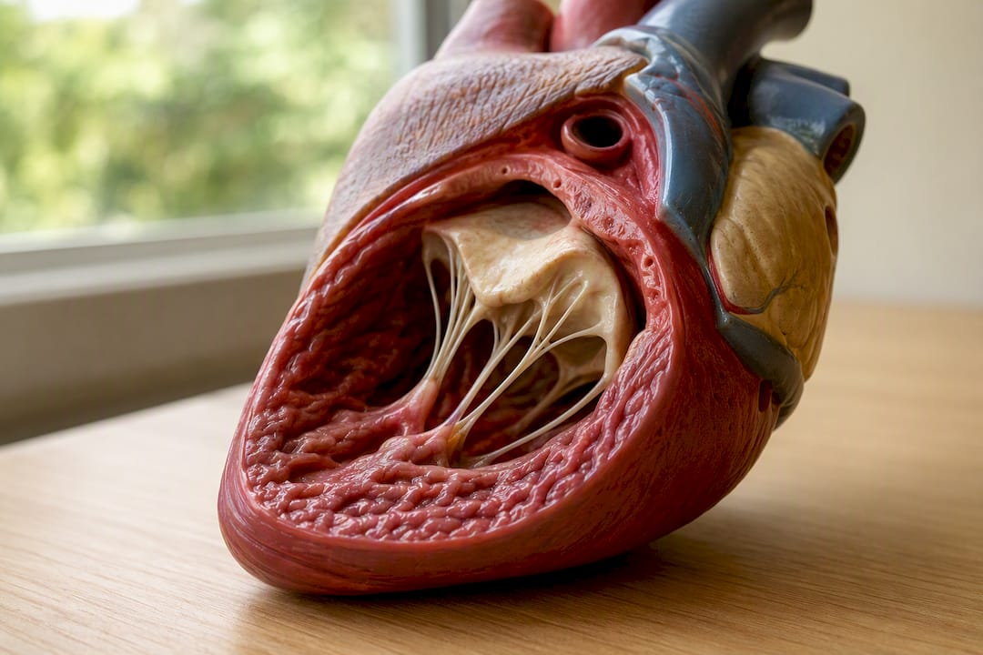 Anatomical heart model left ventricle detail