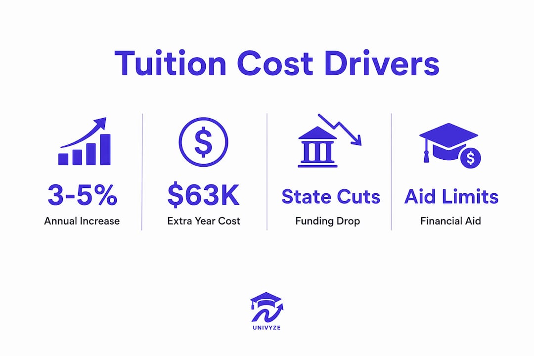 Infographic showing key tuition cost factors