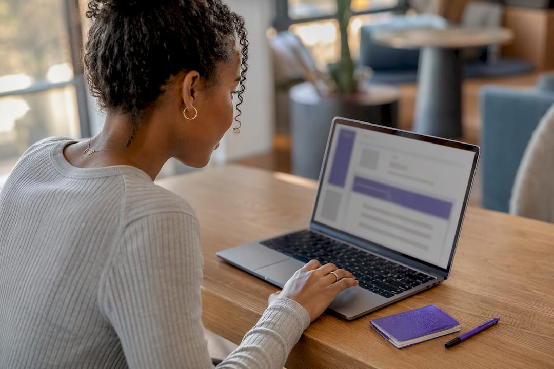 Student reviewing study abroad credits