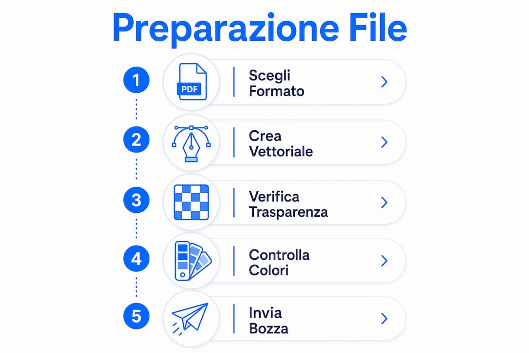 Infografica: tutti i passaggi per la preparazione dei file grafici