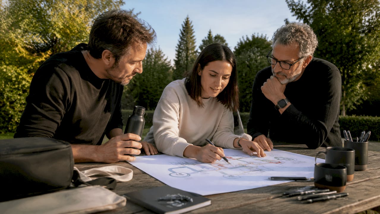 Il team sta valutando la strategia per la promozione dei gadget su diversi canali.