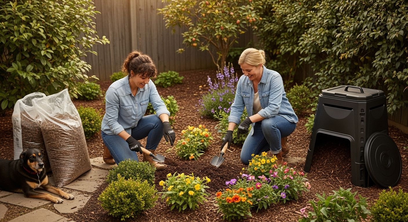 mulching compost plant care