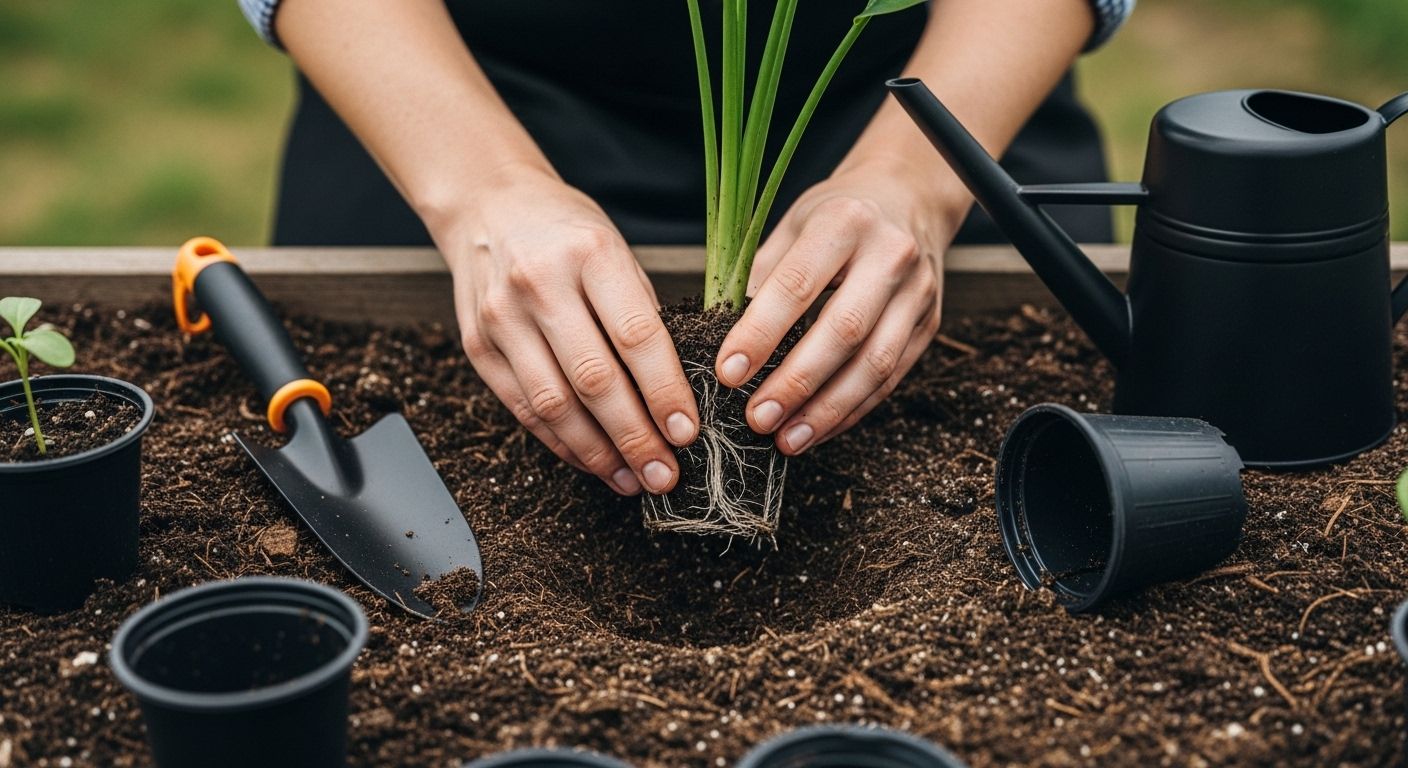 transplanting propagated plant