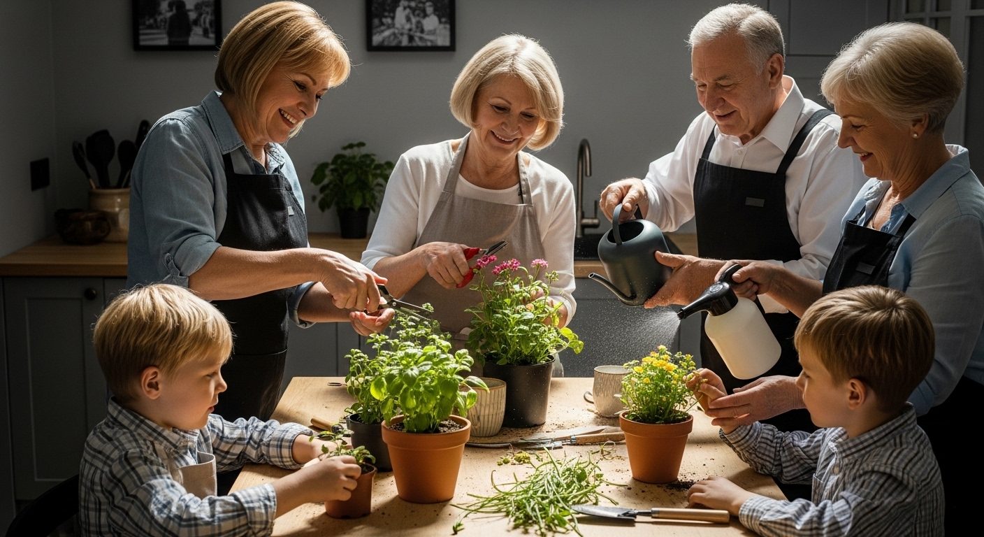 indoor family garden wellness