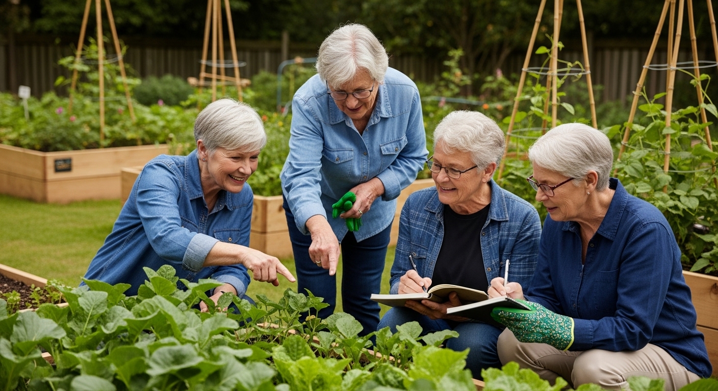 seniors community gardening