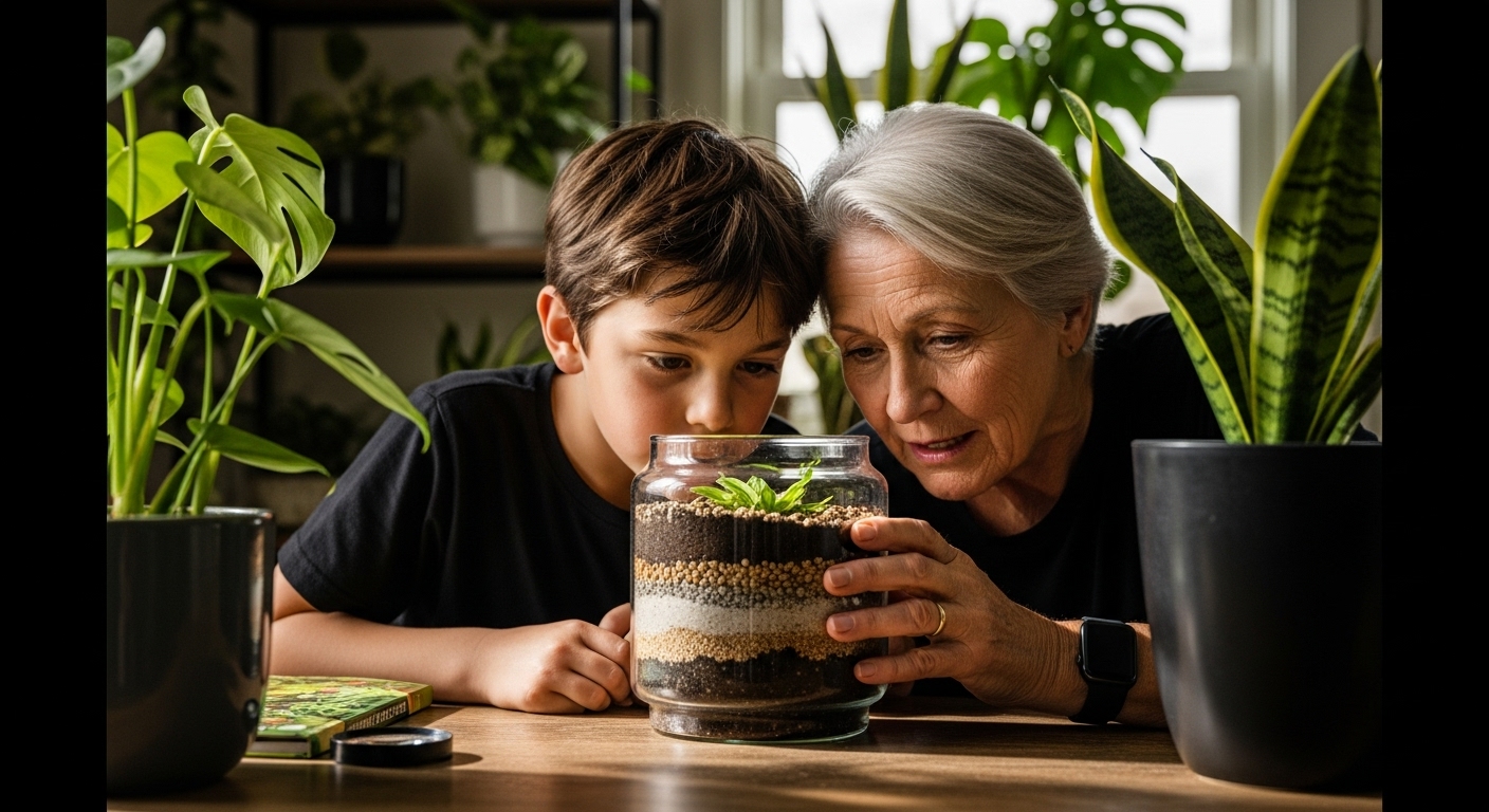 indoor plant soil layers
