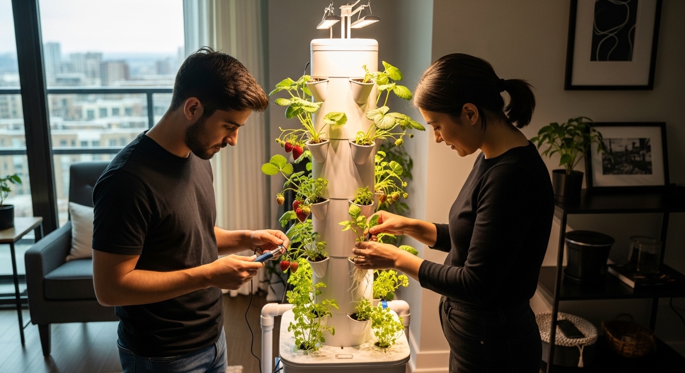 vertical hydroponics home indoor