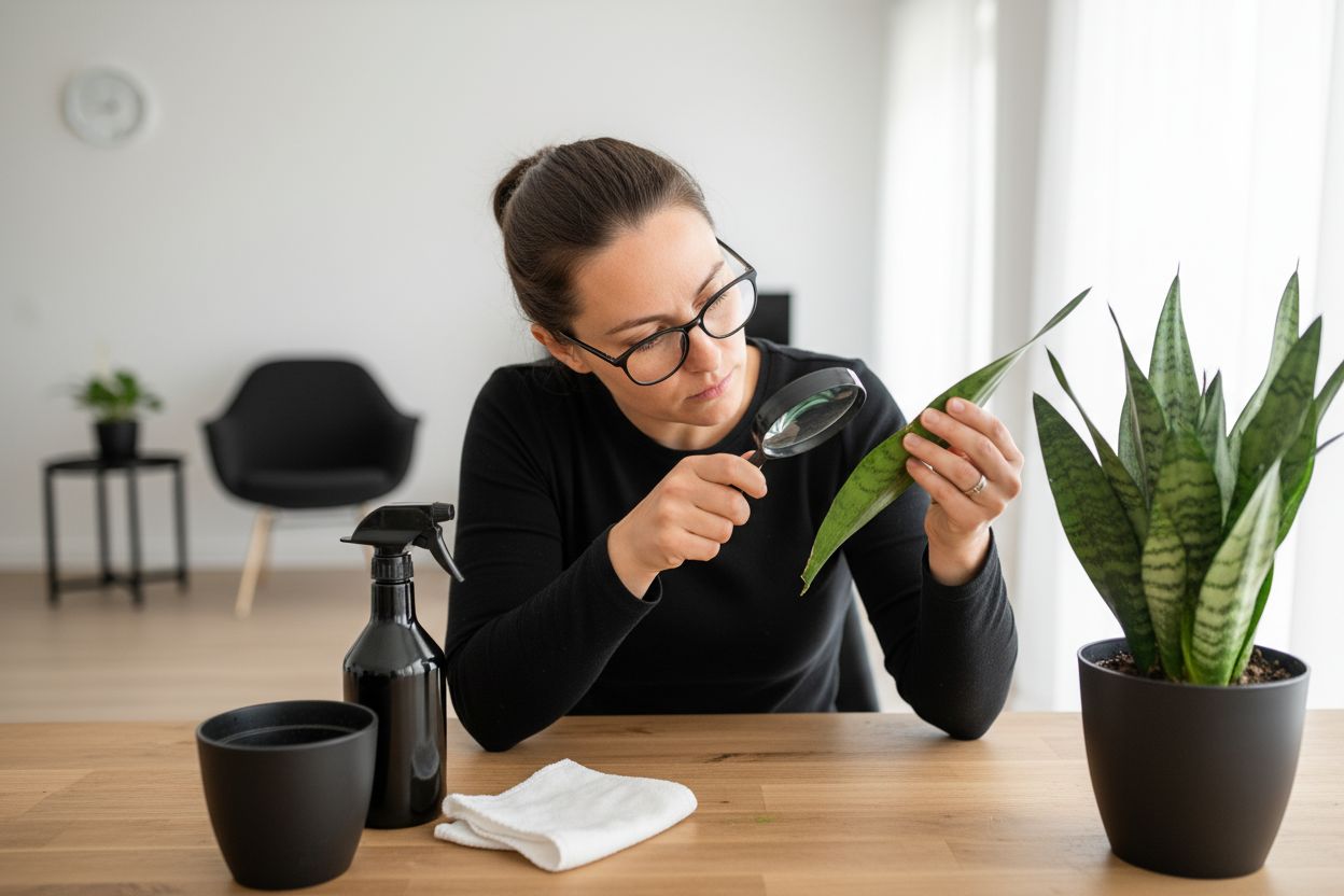 inspect snake plant pests