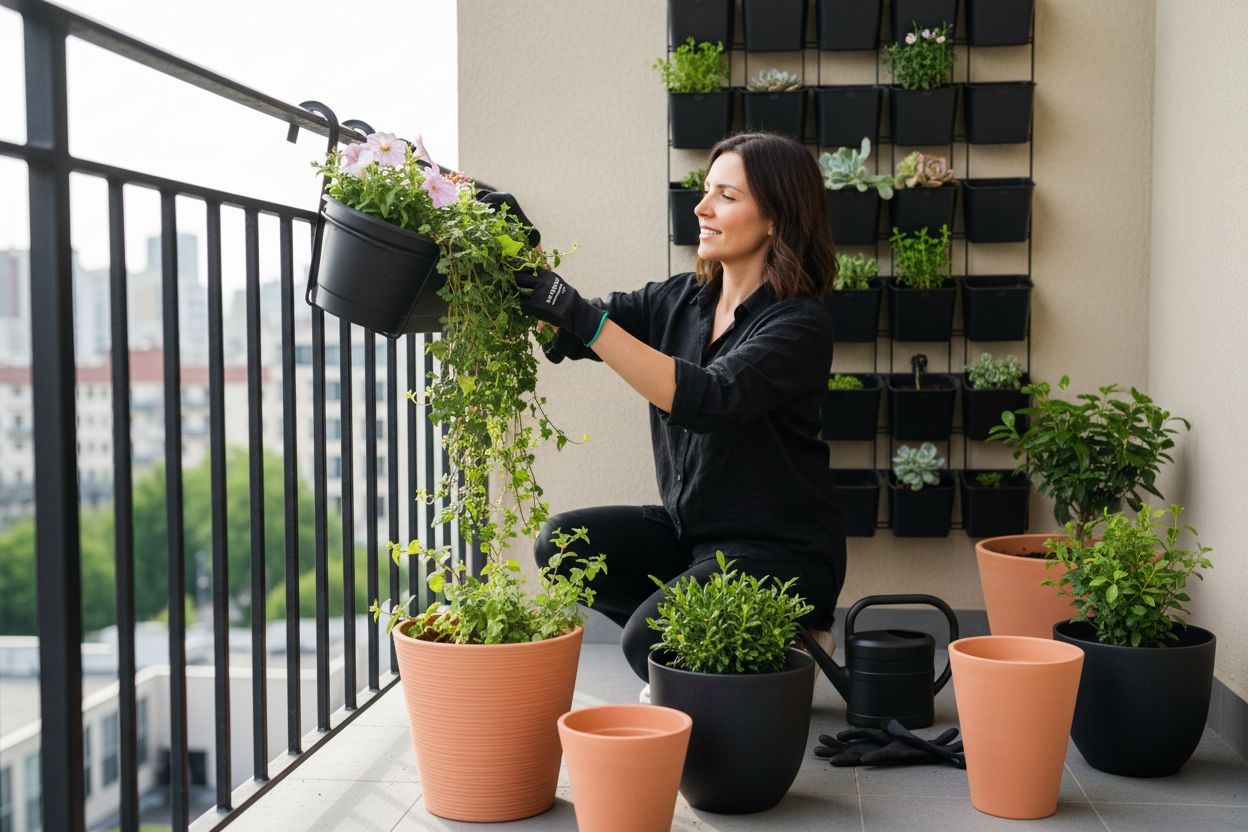 arranging balcony containers