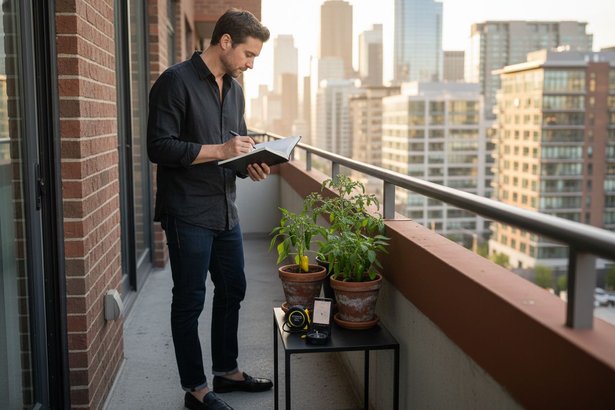 balcony sun mapping garden