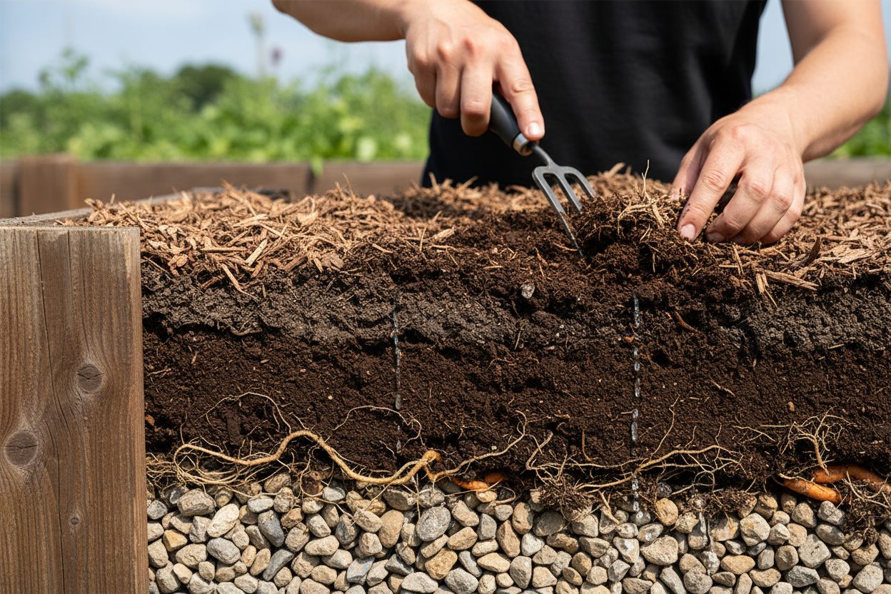 raised bed soil layers