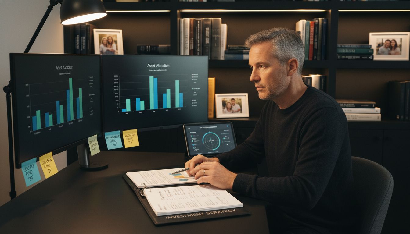 investor reviewing portfolio