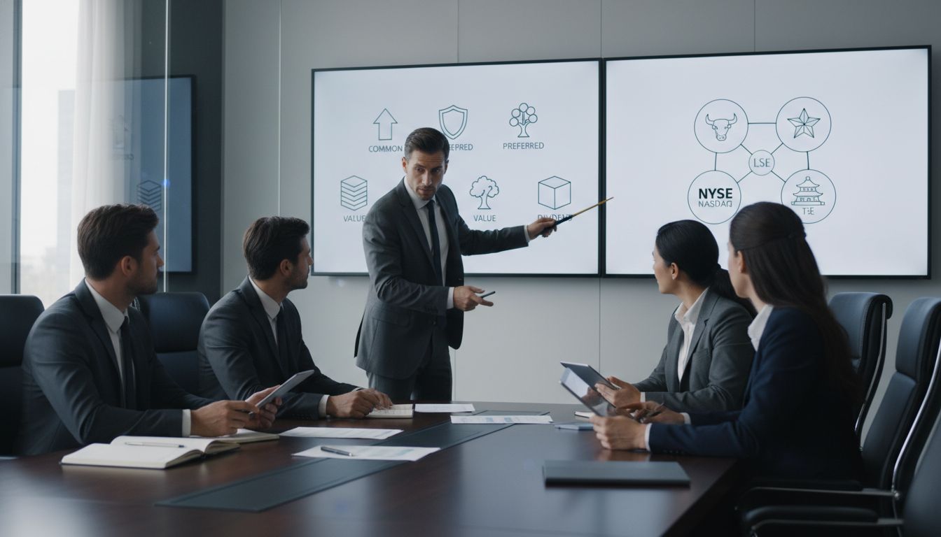 professional stock analysis meeting