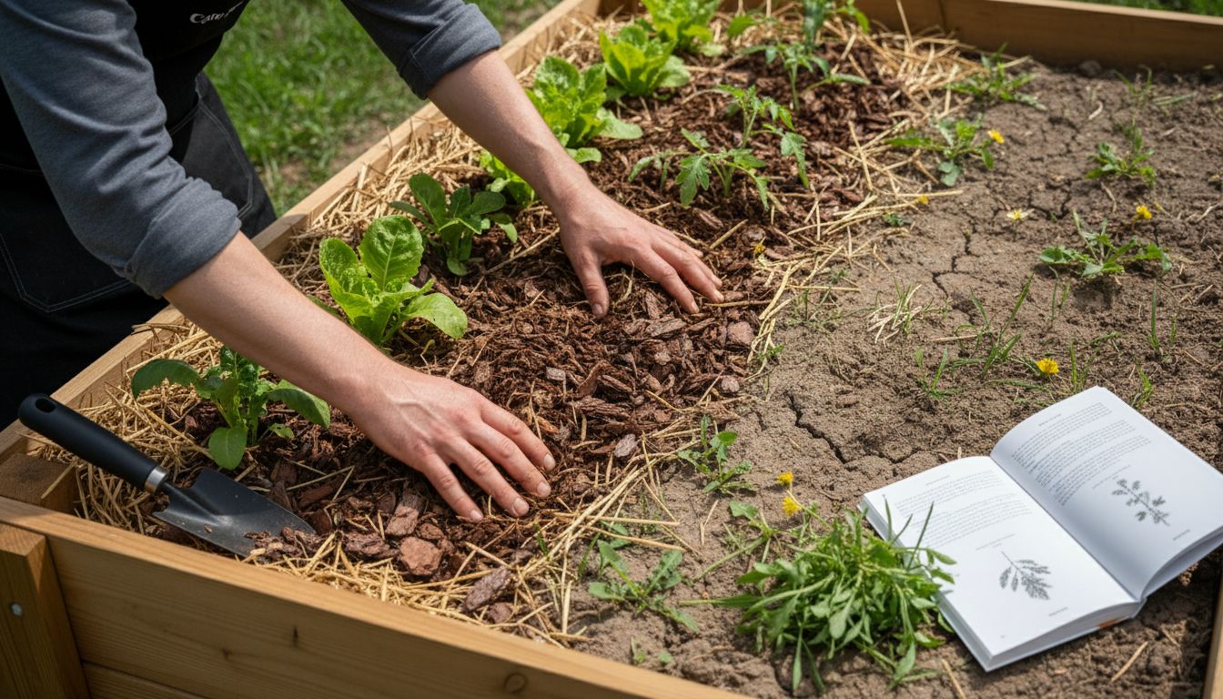 mulching process garden
