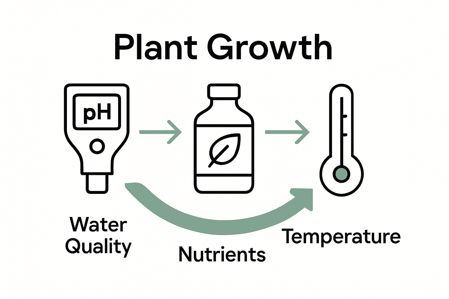Infographic of key hydroponic growing factors