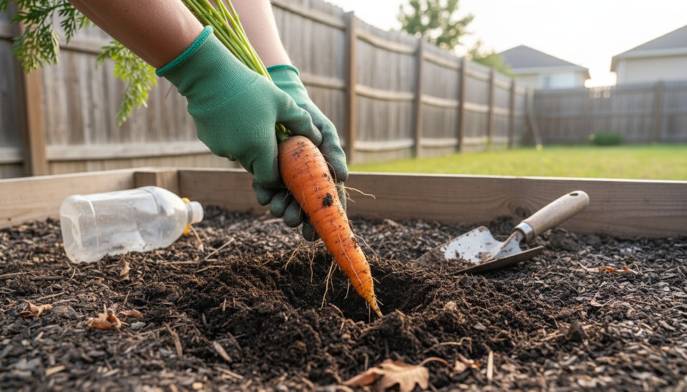 Carrot roots reveal healthy soil layers