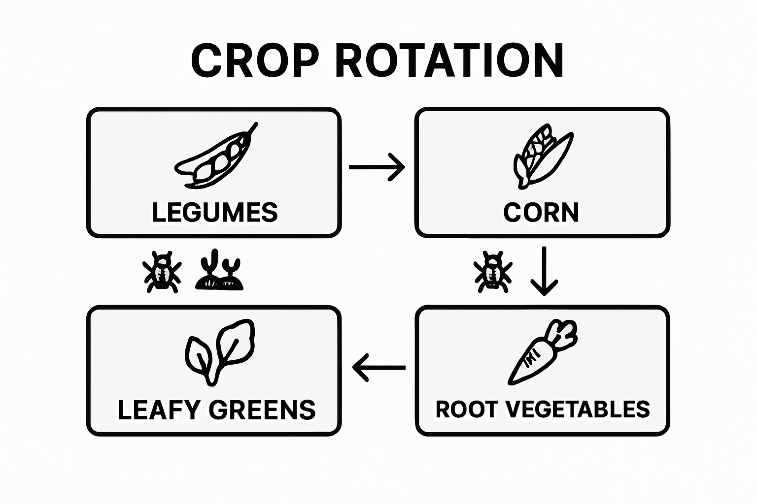 Infographic of crop rotation process