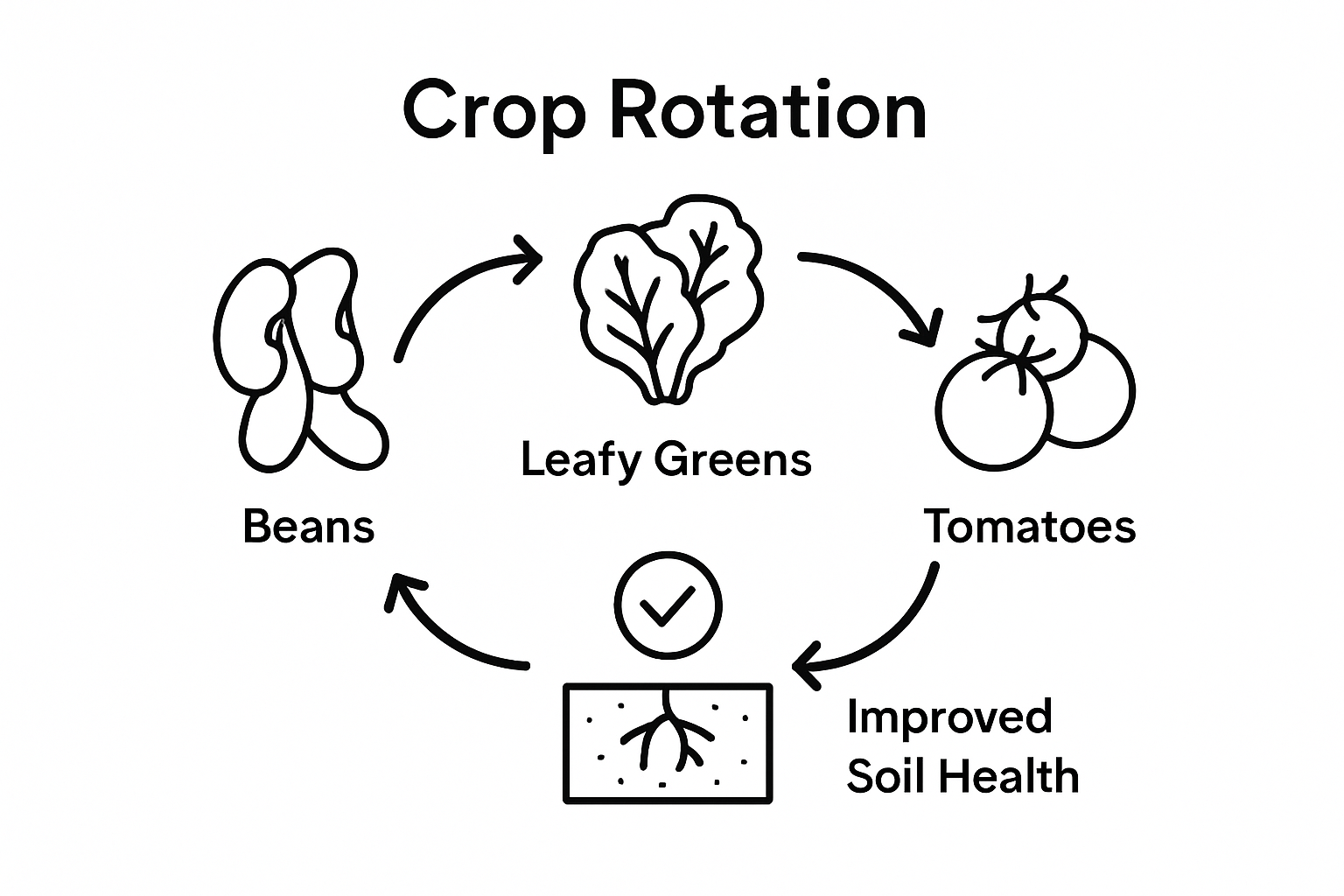 Infographic showing crop family rotation process