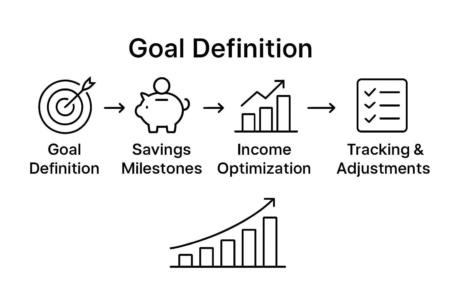 Timeline of FIRE financial progress steps