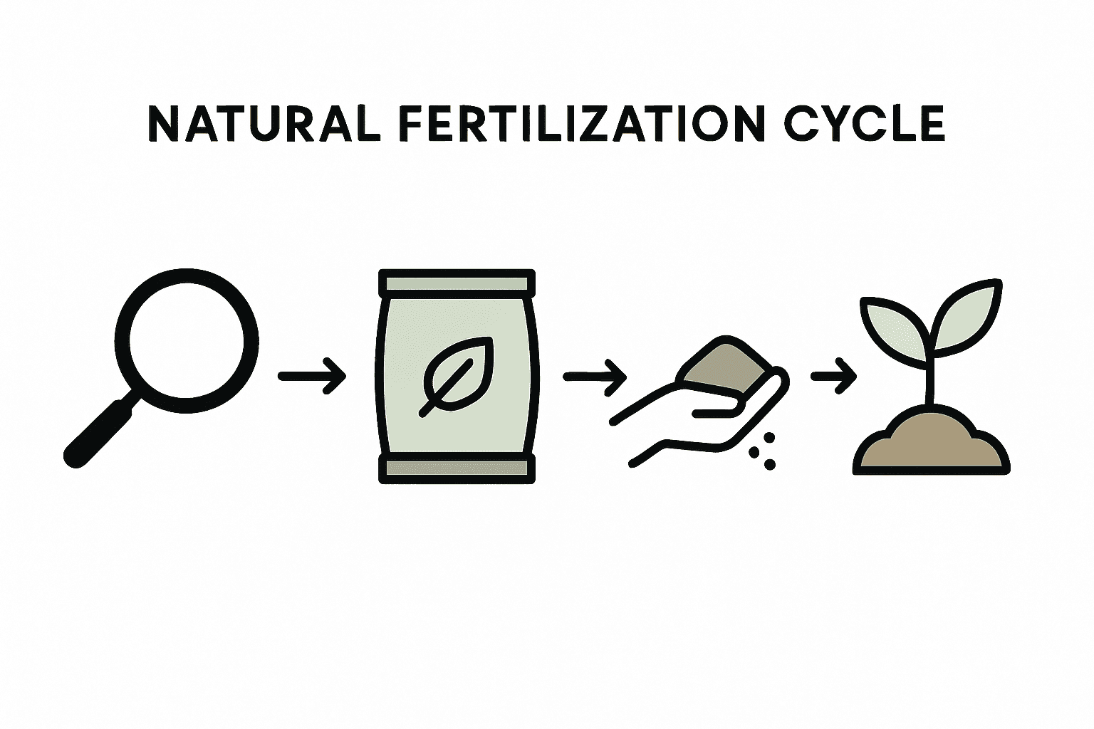 Infographic showing steps of natural fertilization
