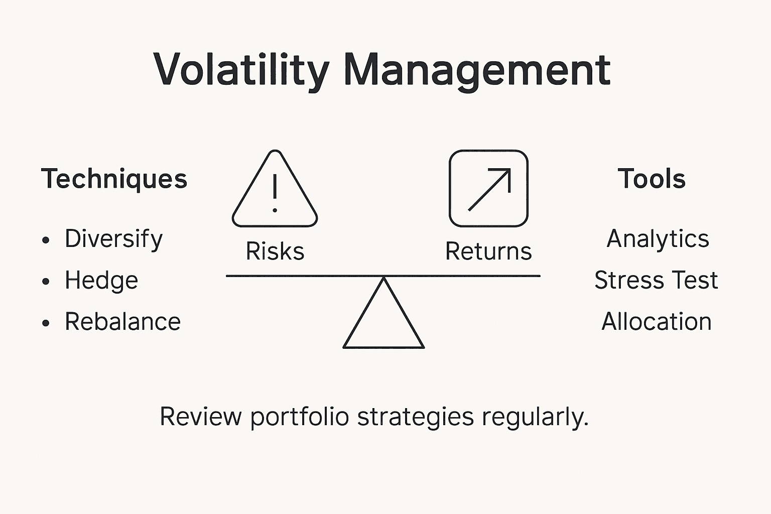 Infographic on volatility management key strategies