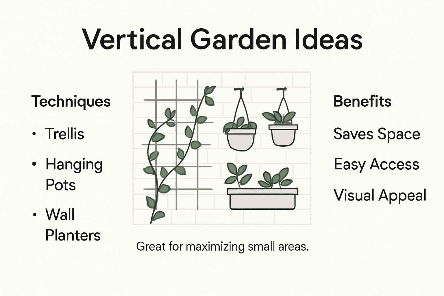 Infographic on vertical gardening for small spaces