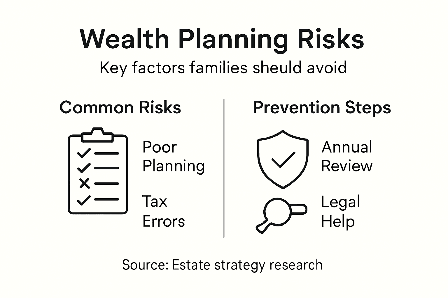Infographic of common wealth planning risks