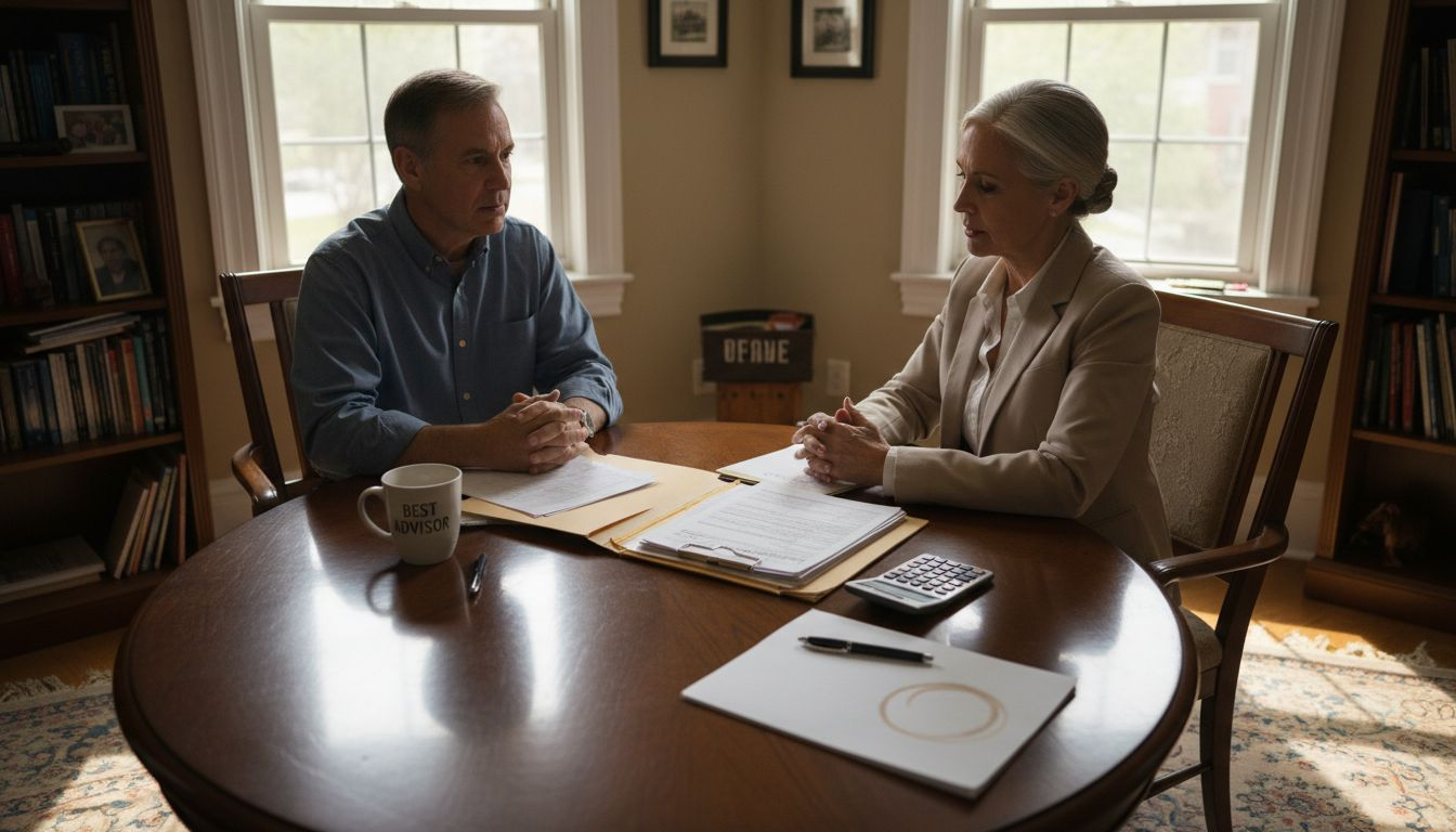 Advisor discussing tax benefits with donor