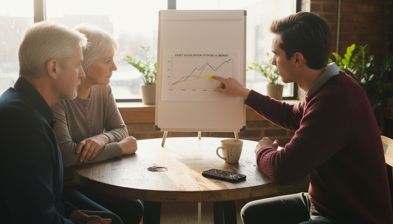 Advisor explains types of mutual funds to clients