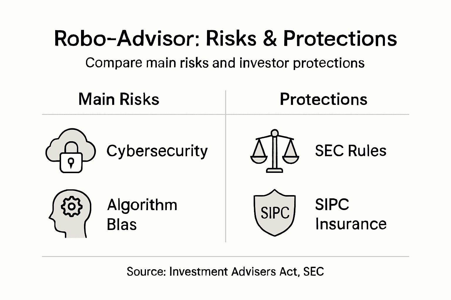 Infographic: Robo-advisor risks and protections comparison