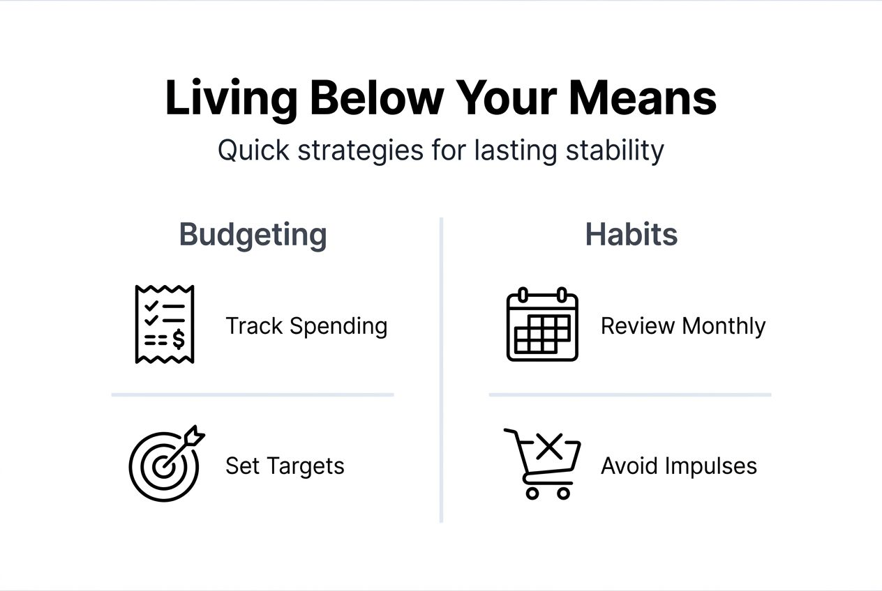 Infographic strategies for living below your means