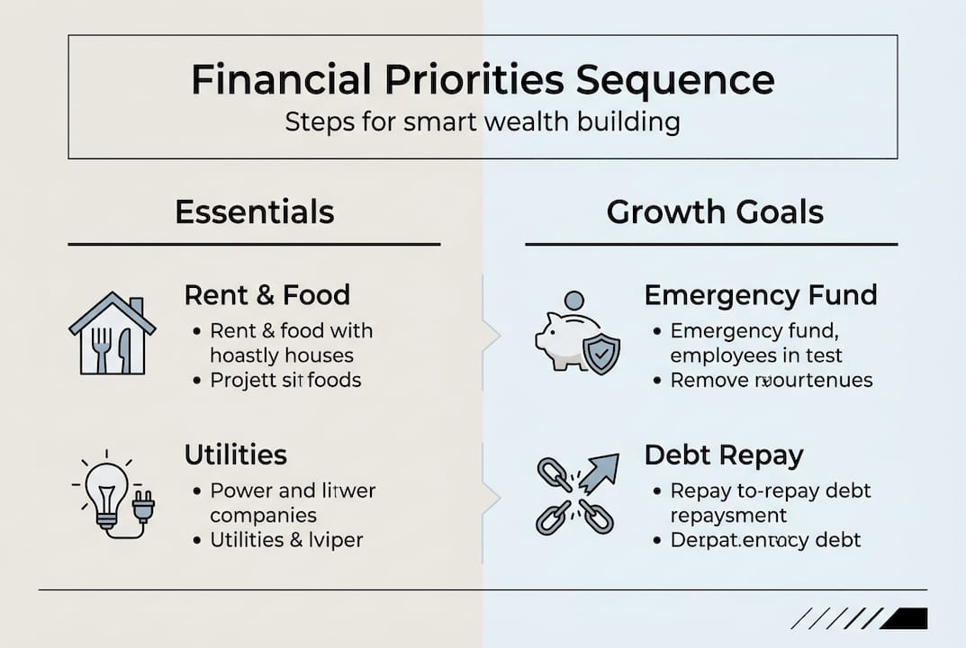 Infographic of key financial priorities
