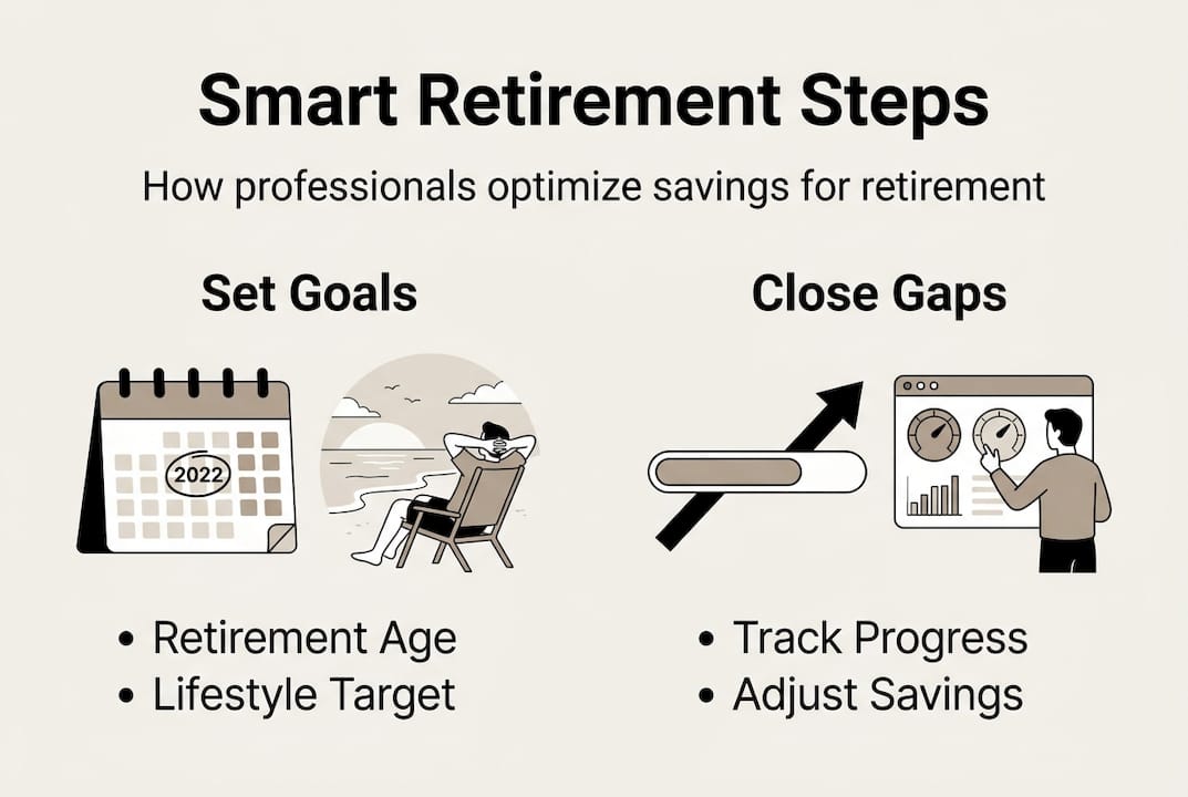 Infographic summarizing smart retirement savings steps