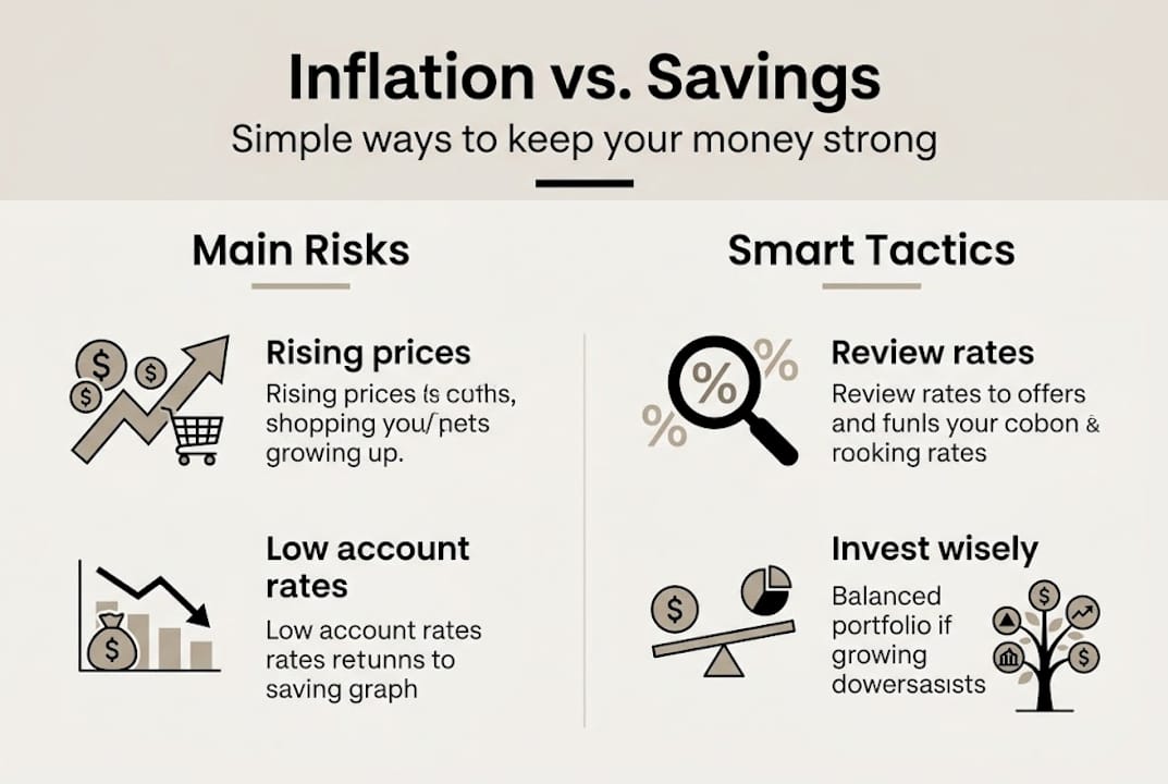 Infographic outlining inflation risks and tactics